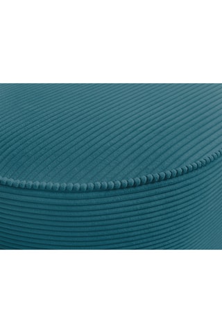 Pouf Rousseau - Bleu canard - Toucher velours
