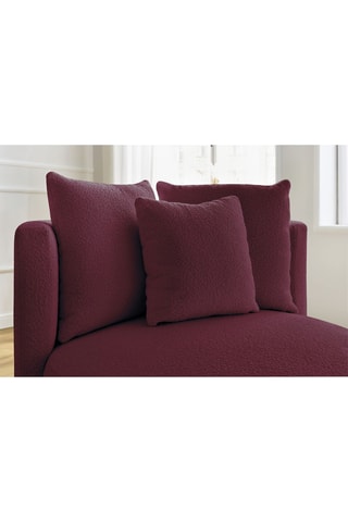 Fauteuil César - Violet - En tissu bouclette