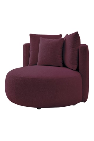 Fauteuil César - Violet - En tissu bouclette