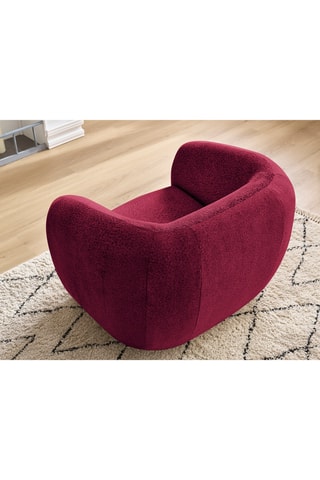 Fauteuil Céline - Rouge - En tissu texturé