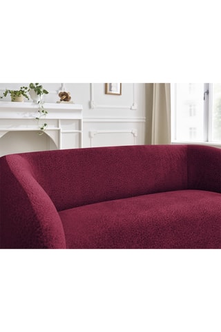 Canapé Céline - Rouge - 2 places - En tissu texturé