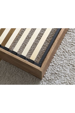 Lit-coffre avec sommier Timo - Tissu bouclette