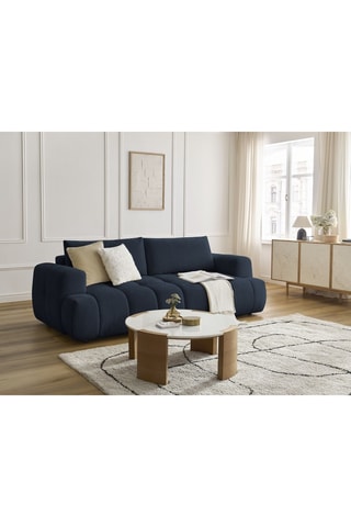 Canapé convertible Fuji - Gris foncé - 3 places - En tissu velours lisse