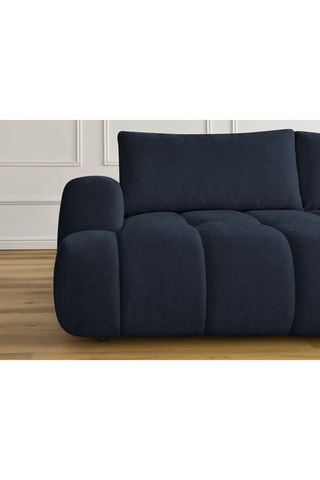 Canapé convertible Fuji - Gris foncé - 3 places - En tissu velours lisse