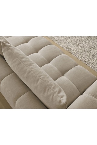 Canapé convertible Everest - Beige - 3 places - En tissu velours texturé