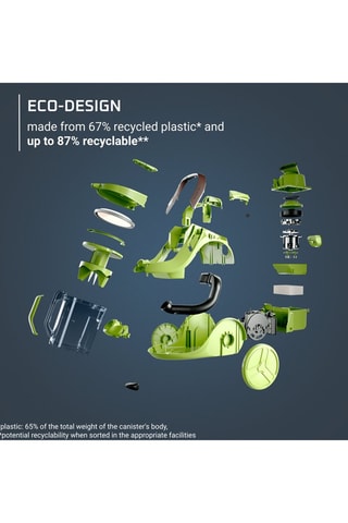 Aspirapolvere senza sacco Green Force Cyclonic Effitech®