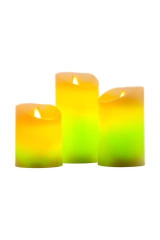 3 Multicolor Ledkaarsen met Afstandsbediening