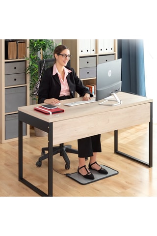 Elektrisch Verwarmend Vloerkleed Grijs en Zwart