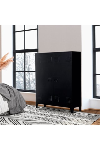 Meuble de rangement 2 portes Storen - Noir