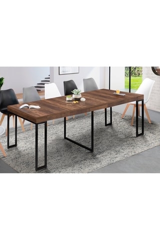 Console-table à manger extensible Anita aspect bois vieilli 300cm