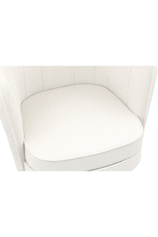Fauteuil Arielle - Blanc et doré - Velours