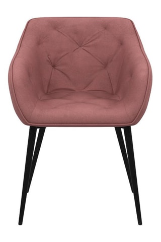 2 fauteuils Julia - Rose et noir - Velours