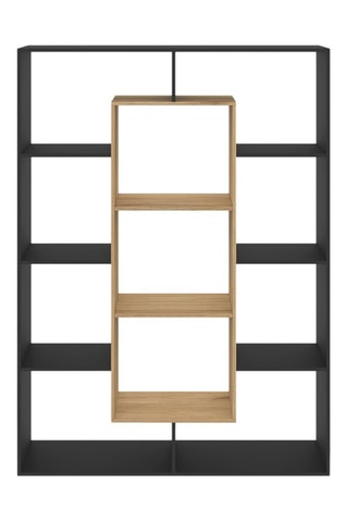 Etagère bibliothèque Paulette - Noir et marron