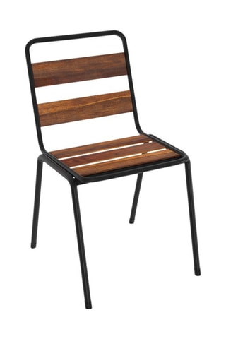 6 chaises de jardin Acacia