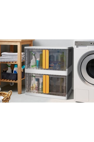 Boîtes de rangement empilables 72L - lot de 2