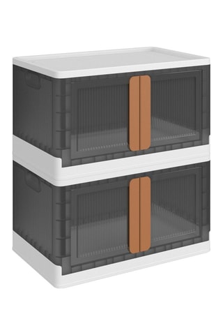 Boîtes de rangement empilables 72L - lot de 2