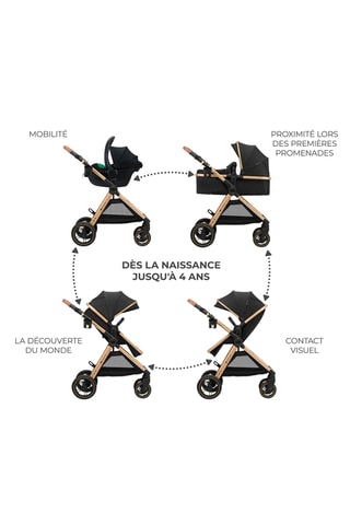 3-in-1 Buggy Esme - Zwart - Vanaf de geboorte - T/m 22 kg