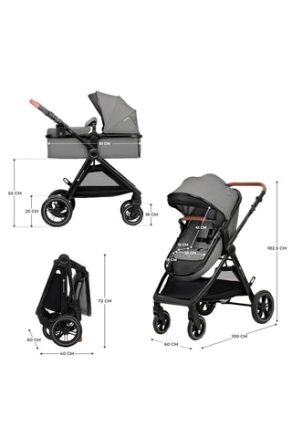 3-in-1 Buggy Esme - Grijs - Vanaf de geboorte - T/m 22 kg