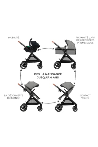 3-in-1 Buggy Esme - Grijs - Vanaf de geboorte - T/m 22 kg