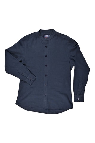 Camisa em linho Confort - Azul-marinho