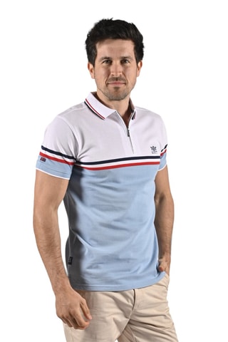 Polo Estos - Branco e azul