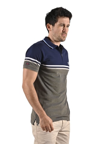 Polo Estos - Azul-marinho e branco