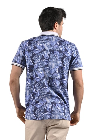 Polo Pechot - Azul-cobalto e branco