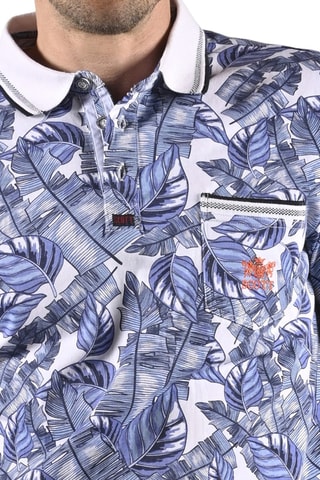 Polo Pechot - Azul-cobalto e branco