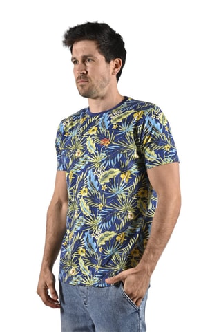 T-shirt Tropic - Azul-marinho e verde
