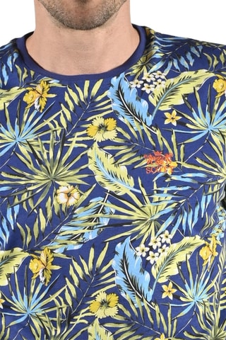 T-shirt Tropic - Azul-marinho e verde