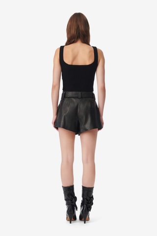 Wollen en Kasjmier Crop Top Kiwa - Zwart