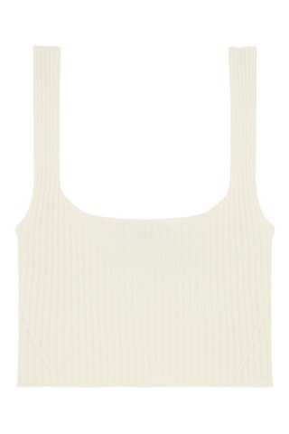 Wollen en Kasjmier Crop Top Kiwa - Ecru