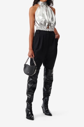 Zijde Top Sorya - Grijs