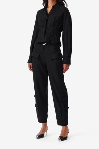 Wollen Blouse Jeannie - Zwart en Wit