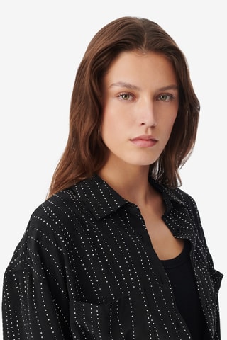 Zijden Blouse Zefiro - Zwart en Wit