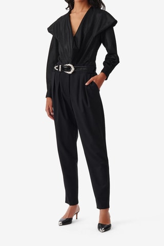 Wollen Broek Hoge Taille Ijonac - Zwart