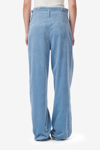 Rechte Velours Broek Hoge Taille Jake - Lichtblauw