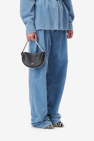 Rechte Velours Broek Hoge Taille Jake - Lichtblauw