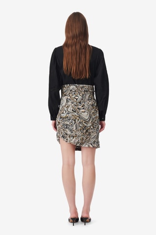 Zijde Minirok Hoge Taille Fazzia - Beige