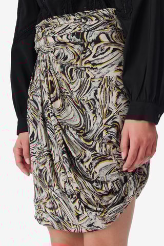 Zijde Minirok Hoge Taille Fazzia - Beige