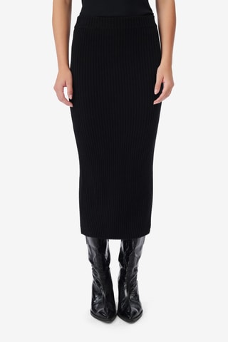 Wollen en Kasjmier Rok Kenlo - Zwart