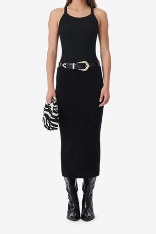 Wollen en Kasjmier Rok Kenlo - Zwart