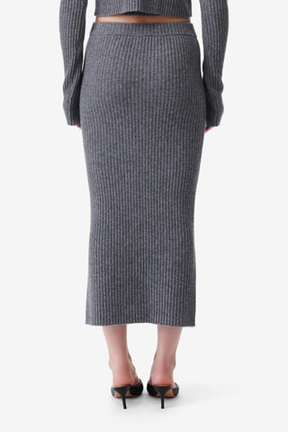 Wollen en Kasjmier Rok Kenlo - Gemêleerd Antraciet