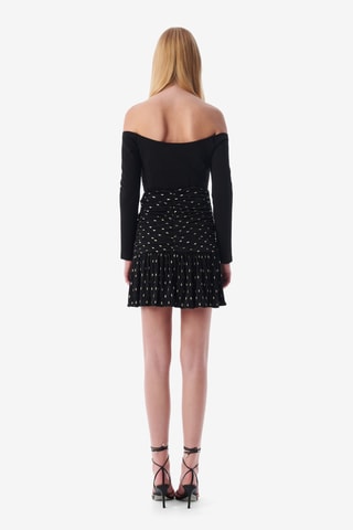 Minirok Hoge Taille Riham - Zwart