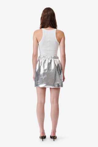 Zijde Minirok Gysele - Zilverkleurig