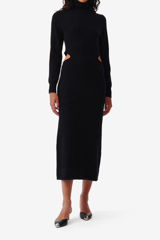 Kasjmier Trui-jurk Isao - Zwart