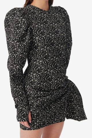 Rechte Jurk Odyle - Zwart en Ecru