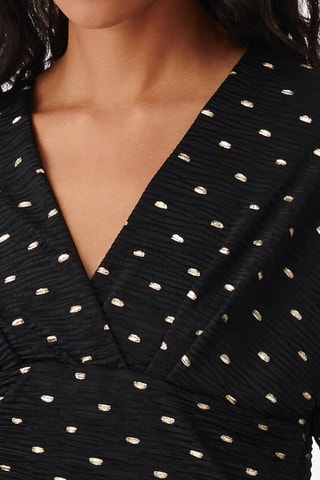 Nauwaansluitende Jurk Rohana - Zwart en Goudkleurig