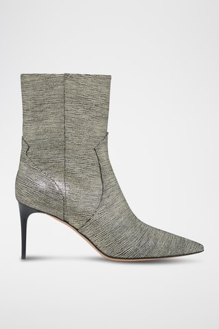 Geitenleren Enkellaarzen Davy lezar - Zwart en Goudkleurig