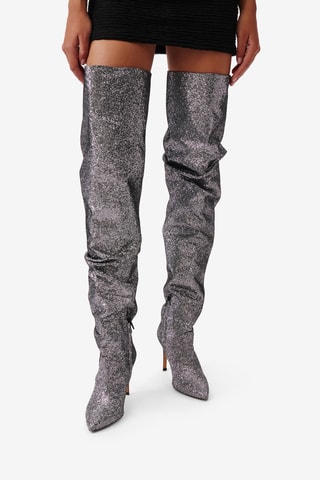 Lieslaarzen Eva - Zwart en Zilverkleurig